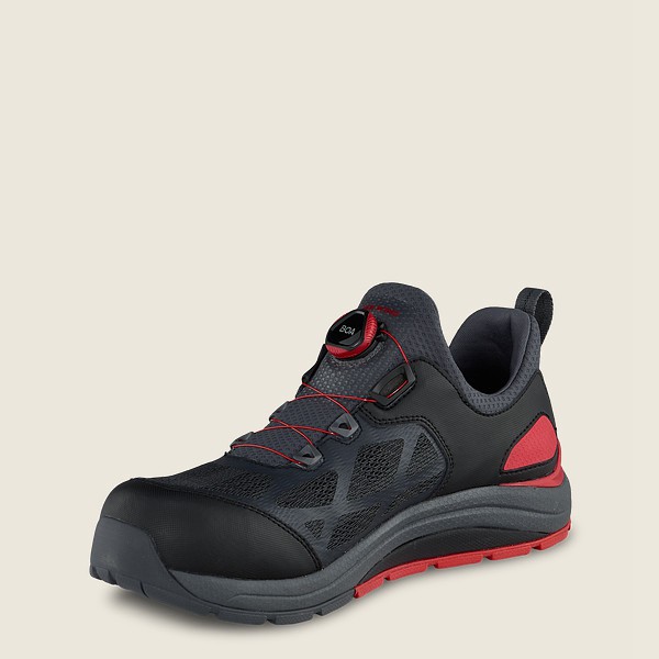 Red Wing Iş Ayakkabı Erkek - Cooltech™ Athletics - Safety Toe - Siyah/Kırmızı - 05IPAQRLT